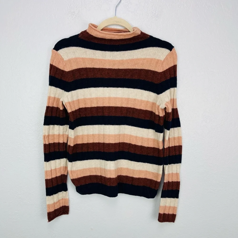 Madewell Women's Evercrest Multi Stripe  Merino Wool Alpaca Blend Sweater S